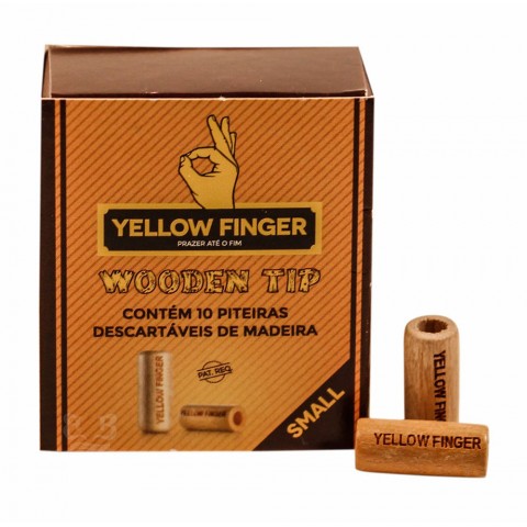 Piteira de Madeira Yellow Finger Small